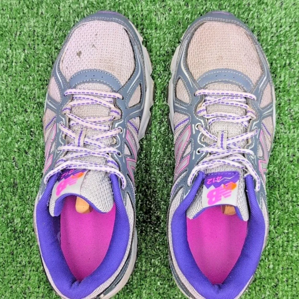 New Balance 412 v2 Shoes Women's 10 Gray Purple‎ Athletic Running Trail Sneakers